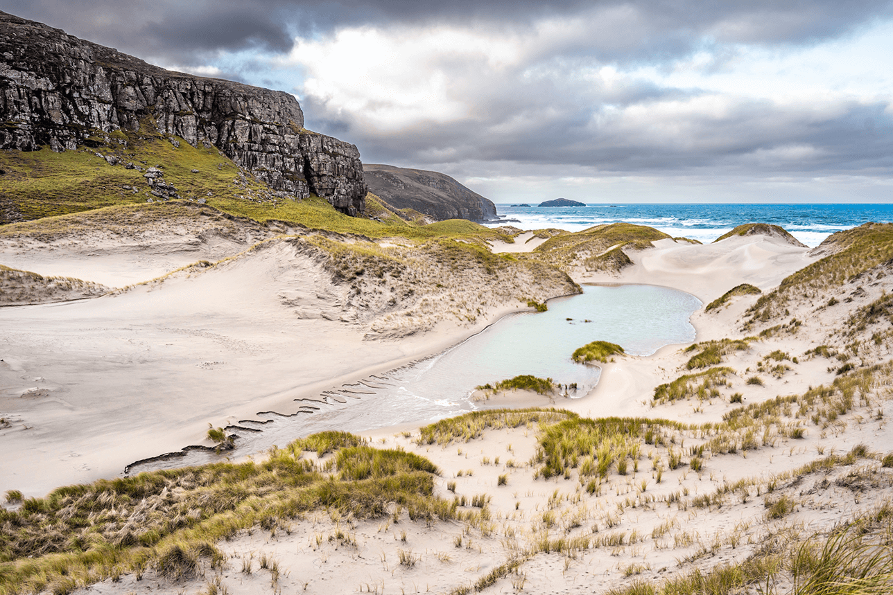 Vorgestelltes Bild: Ein Strand in Schottland